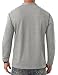 Sailwind Men's Henley Shirts Long Sleeve Button T-Shirt Casual Stylish Cotton Pullover Shirt with Pocket Light Gray