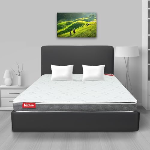 Image of Kurl-On Mattress | Mattress King Bed, Bonnell Spring Mattress, 6-Inch Bed Mattress, Mattress King Size, Spring Mattress (78x72x6 Inches, Medium Soft)-Plush TOP