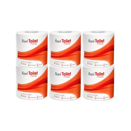 Image of Royal Toilet Tissue Paper Roll | 1800 Pulls (300 x 6 Rolls) | Tissue Paper Roll, Toilet Paper Roll 2-Ply Soft & Strong Bathroom Tissue | Highly Absorbent & Hygienic Toilet Paper