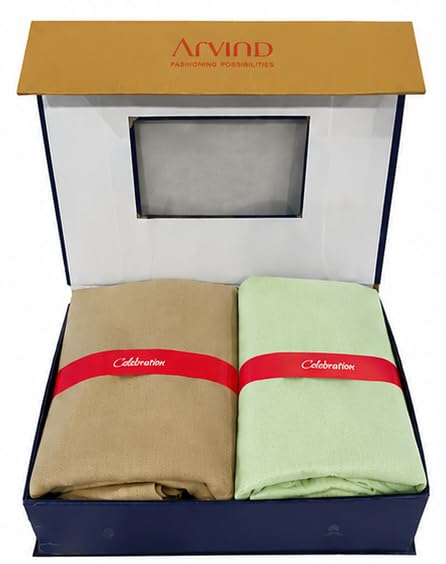 arvind Celebration Unstitched Shirt & Trouser Fabric Combo for Men | Premium Formal Dress Material Set | Tailoring Fabric Collection with Gift Box-picture-54