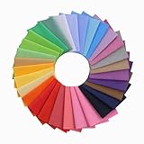 TIESOME 30 Stück Baumwollstoff Patchwork, 20cmx25cm Stoffreste zum Basteln Einfarbige Stoffe zum Nähen Buntes Stoffpakete Baumwolle Patchwork Stoffe für DIY Handwerk Quilten Puppenkleidung