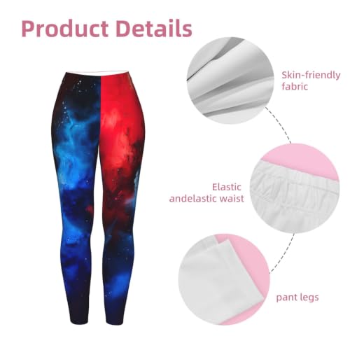 Leggings de galaxia cómodos que no aprietan mallas elásticas para mujer 7