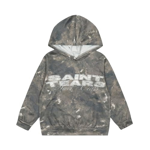 Image of Saint Tears Boys Camo Hoodies Vintage Sweatshirt Pullover Casual Crew Neck Kids Hoodie Graphic Print Hooded (2-7 Years)