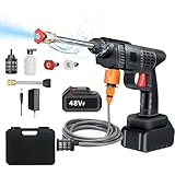 ACOVARK Hidrolavadora Inalámbrica Portátil con 2 Boquillas y Cañón de Espuma, Pistola para Hidrolavadora con Manguera...