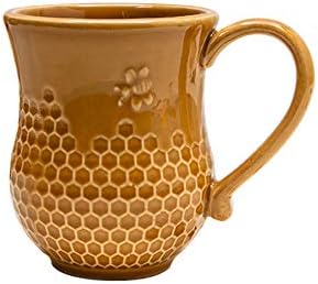 Bee&Honeycomb Design Ceramic Coffee Mug Tea Cup-Brown image 2