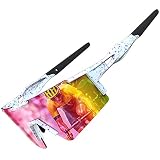 ATTCL Fahrradbrille Für Damen Und Herren UV-Schutz Polarisierte Sonnenbrille Winddichte Staubdichte Brille Für Den Außenbereich Sportbrille white+cai+pink 550 UV400 CAT 3 CE