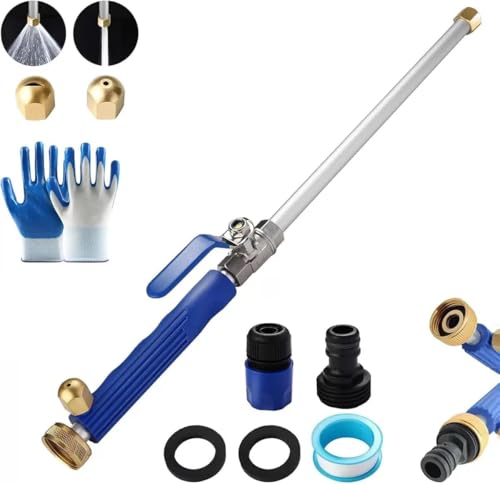 High Pressure Washer Extension Wand 2-In-1 Hydro Jet Hose Nozzle High Pressure For Car Jet Gutter Cleaning Tools Jetsono.com Pressure Washer Water Arrow Sprayer for Garden Patio Outdoor Cleaning(7)