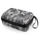 deleyCON Viaggio Accessori Organizer Borsa Feltro Piccola - Hardcase con Divisori - per Elettronica, Caricatore, Alimentatore, Cavi, Auto, Accessori da Viaggio, Tagliacapelli, Fotocamera - Camouflage