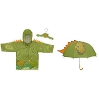 Kidorable Dinosaur Raincoat and Umbrella Set (2T)