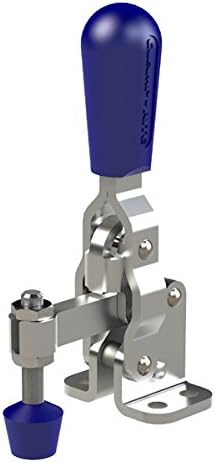11020CR Vertical Handle Toggle Clamp, Flanged Based, Solid Bar, 200 lb Holding Capacity