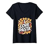 Photo Gallery donna i love pasta culinary passion dichiarazione maglietta con collo a v Photo Gallery donna i love pasta culinary passion dichiarazione maglietta con collo a v