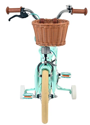 Vélo enfant vert Volare Excellent 14 pouces avec finitions soignées et panier robuste - 7