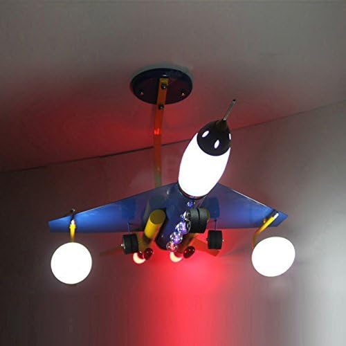 CNMKLM Airplane Children's Bedroom LED Ceiling Lamps Creative Cartoon Kid's Study Room Ceiling Lights Metal Fighter Lamp Fixtures