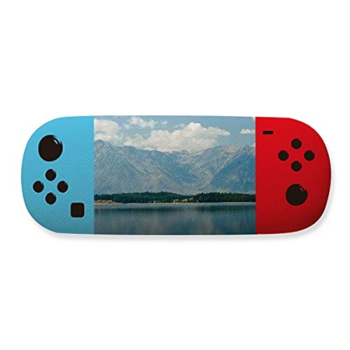 Étui de rangement pour lunettes de jeu au design créatif de forêt et rivière