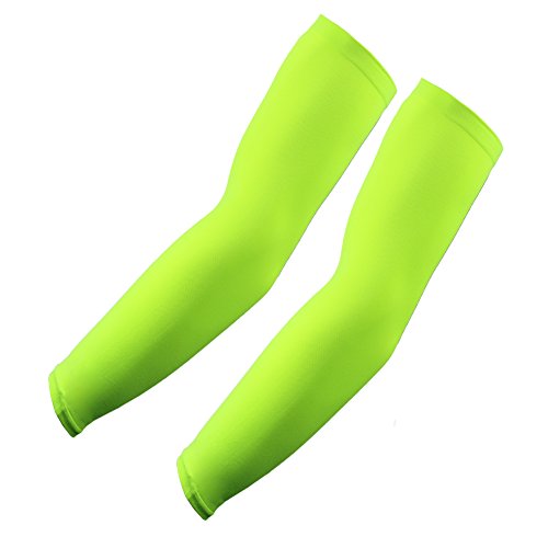 Elixir Golf Sports 1 Pair Arm Sleeves, Neon Green, One Size