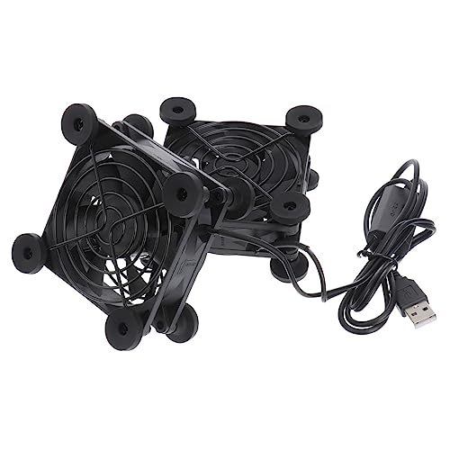 OSALADI Ventilador De Refrigeración Usb Silenciador Para Router Decodificador Pc Fácil De Usar y Limpiar Ventiladores