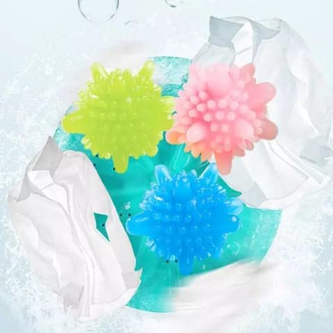 NISHIV Silicone Washing Machine Laundry Balls Dryer Laundry Ball for Household Cleaning Washing Machine Clothes Softener (Random Color 10 Pcs)