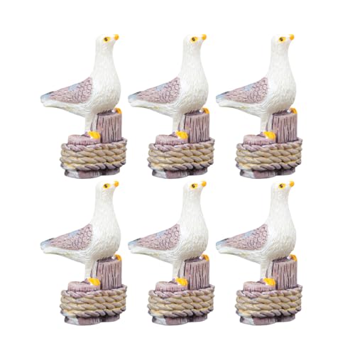Décorations pour la maison avec statue de mouette et objets décoratifs marins de plage