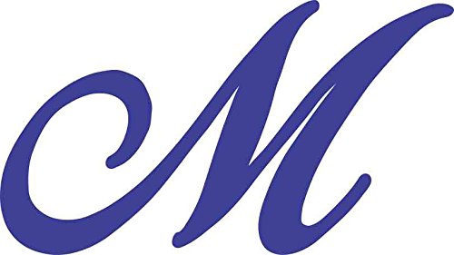 Amazon.com - StickerTalk Cursive M Monogram Vinyl Sticker, 5.25