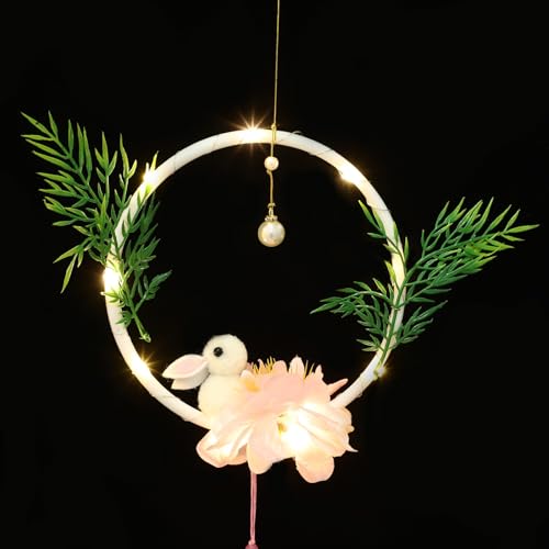 COHEALI Linterna de Conejo DIY Luminosa Kit Portátil y Ligero para Decoración Festiva Montaje Fácil para Celebraciones de Primavera y Festival de Faroles