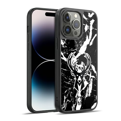 Coque antichoc Milwaukee Bucks NBA marbre noir iPhone 14 Pro Max