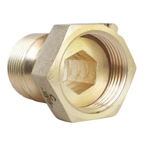 SOMATHERM FOR YOU - die Montage von zwei Aktien gegen - unverlierbare Mutter 20/27 / männlich Glühbirne 20/27 - Messing