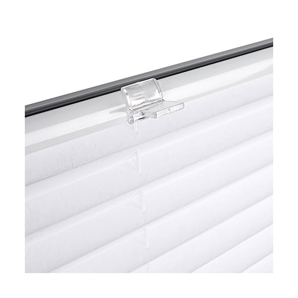 WOLTU Pleated Blinds Polyester No Drilling Easy Fix Pleated Shades Instant Temporary Privacy Blinds for Window or Door Crushed Look #391 - Image 3