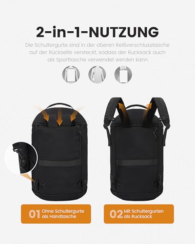 LOVEVOOK Sporttasche Herren mit Schuhfach, Reisetasche Groß 65L, Sportrucksack 52x45x28cm, Gym Tasche mit Tragegriff & Verstellbarem Schultergurt, Duffel Gym Bag, Handgepäck Tasche, Weekender Herren