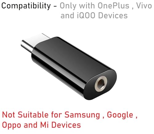 Image of One Plus Stereo Jack Splitter Type C to 3.5mm Audio Jack, car Audio Connector USB Type c, Headphone Converter Cable Compatible for One plus 12 /12R 11 /11R 10pro /10T /10R 9 9t 7 7pro 7t 6t Nord CE 4