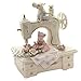 Cosmos 58022 Fine Porcelain Mice and Sewing Machine Musical Figurine, 6-Inch,Multicolor, 5 1/4