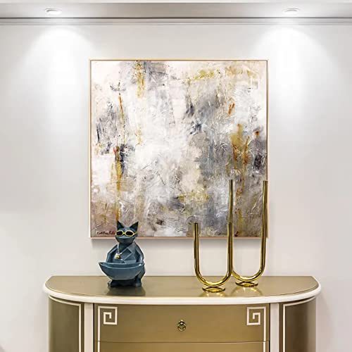 Image pour salon art gris sur toile TORALF mur vide