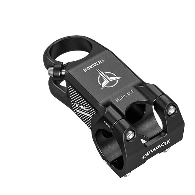 Potence VTT 70mm en aluminium noir mat pour guidon de vélo de route