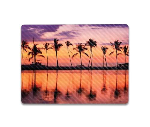 Image of MightySkins Carbon Fiber Skin Compatible with Microsoft Surface Laptop Go 3 (2023) Full Wrap Kit - Line of Palms | Protective, Durable Textured Carbon Fiber Finish | Made in The USA