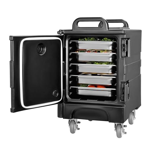Contenitore termico per alimenti, con ruote, resistente per catering, doppia fibbia, per eventi, feste, portelloni posteriori