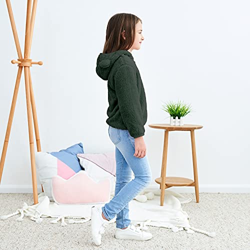 Image of Toddler Girls Boys Fleece Hoody Jacket Zip Up Teddy Coat Warm Winter Outwear