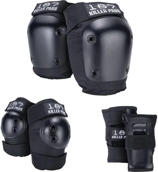 187 Killer Pads 6-Pack Black Knee, Elbow, Wrist Set - Pre-K