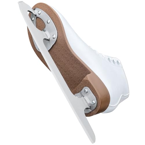 AhmyLion Figure Ice Skates,Beginners Preferred Skate for Men/Women/Boys/Girls,Wear-Resistant,Comfortable Model. (White, Womens Size-7/Mens Size 5.5)