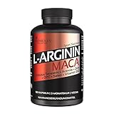 BIOMENTA L-Arginin + Maca – 180 vegane Arginin Maca Kapseln hochdosiert angereichert mit Tribulus Terrestris, Acerola (Natürliches Vitamin C), OPC-Traubenkernextrakt, Zink, Selen, Vitamin B12