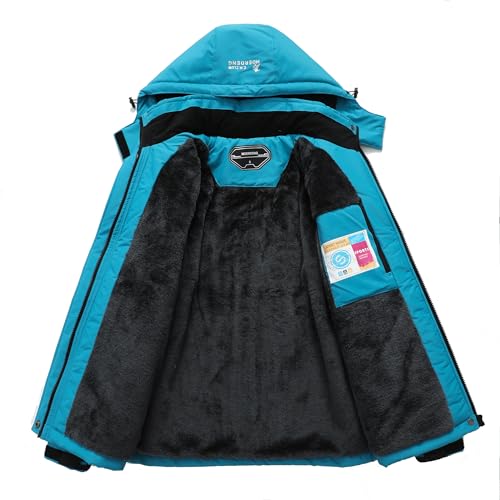 Image of MOERDENG Women's Waterproof Ski Jacket Warm Winter Snow Coat Mountain Windbreaker Hooded Raincoat Jacket