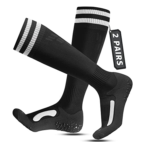 Rahhint Soccer Football Socks Anti Slip Compression Padded Cushioned Anti-Blister Grip Softball...