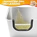 Yangbaga Extra Large Stainless Steel Litter Box, Leak Proof 12 Inches High Sides for Urine & Litter Trapping, Easy Entry for Kittens, Older Cats,Non-Stick,Non-Slip,No Sharp Edges