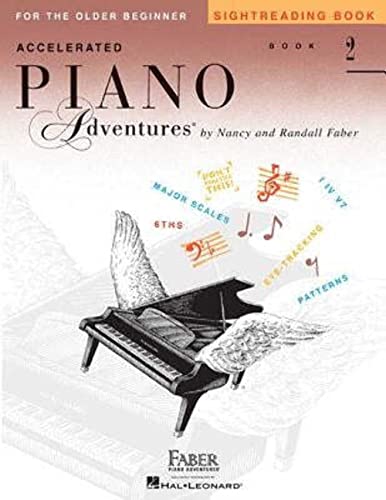 Accelerated Piano Adventures for the Older Beginner: Sightreading - Book 2 | Piano Sight Reading Book | Essential Theory Practice for Teens and Adults | Faber Piano Method Book