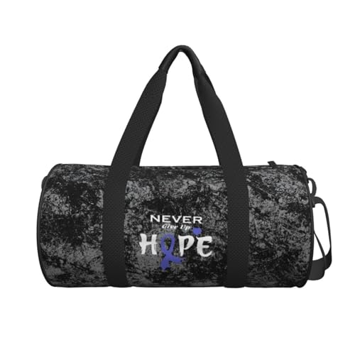 Colon Cancer Awareness Convertible Garment Bag with Shoulder Strap, Carry on Garment Duffel Bag for Men Women - Rolling Foldable for Travel Luggage Bags (Black)2