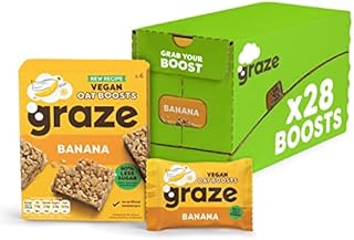 Graze Cocoa Vanilla Protein Oat Boost Bars - Vegan Healthy Snacks, Whole Oats & Natural Flavours, High in Fibre (28 Snacks - 7 Packs of 4 x 30g)