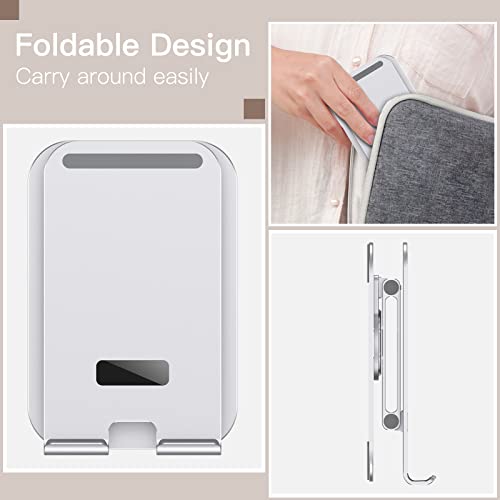 Jetech Tablet Stand, Adjustable Swivel Desktop Holder With 360 Degree Rotating Base, Foldable Cradle For Ipad/Ipad Pro/Air/Mini, Galaxy Tab A8/A7 Lite/A7/S8/S7, Tab/Phones(4-13"), Silver #TOP4