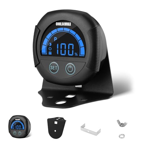 COOLSCHMAX 12V-84V Battery Voltmeter Ultra Bright Sunlight Readable Display, IP67 Waterproof...