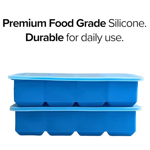 Image of FiABLE Premium Silicone Ice Tray | 8 Large 2-inch Ice Cubes for Cocktails & Drinks, Sturdy Tray with Lid | Easy Release Ice Cubes, BPA Free, 1 Year Warranty - 1 Big Cube Ice Tray