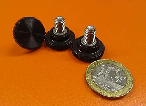 18-8 SS Plastic Head Knurled Thumb Screws FT 1/4-28 x .375" Length, 10 Pack