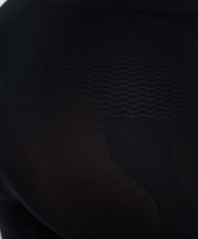 LEELA LAB Modelujące legginsy damskie duże rozmiary z efektem push-up, wykonane z bezszwowej mikrofibry – Made in Italy