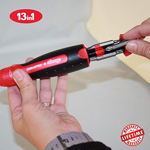 Megapro Marketing USA NC 211R2C36RD Ratcheting Screwdriver,Red